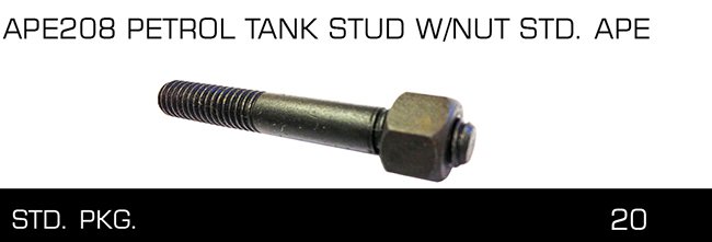 APE208 PETROL TANK STUD W NUT STD APE APE208 PETROL TANK STUD W NUT STD APE